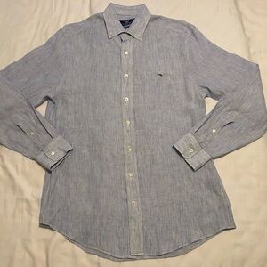 Men’s Vineyard Vines Long Sleeve Classic Fit Tucker Shirt 100% Linen Size M